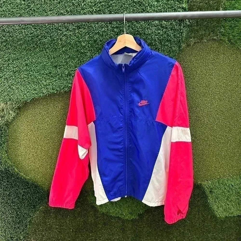Vintage Nike Logo Zip-up Light Jacket Medium
